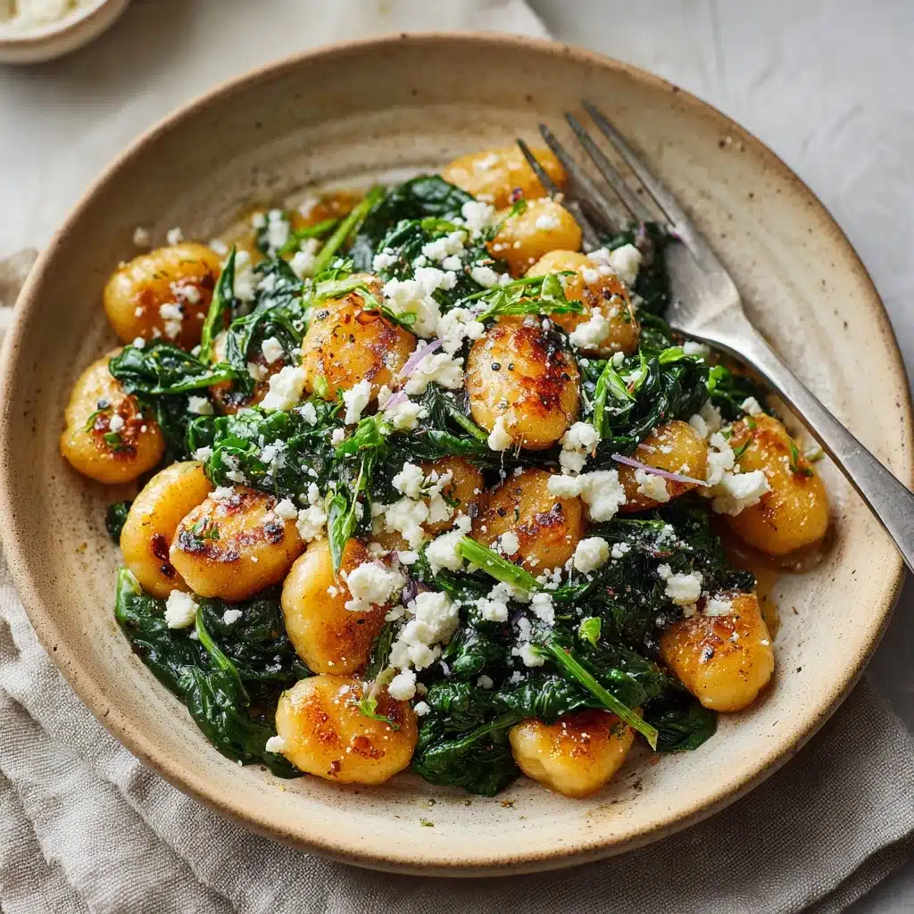 Crispy Gnocchi With Spinach And Feta Recipe