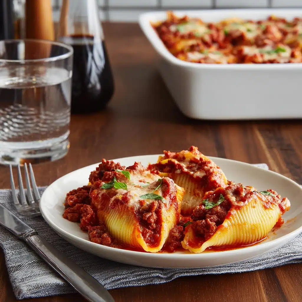 Stuffed Shells with Savory Beef Sauce Recipe