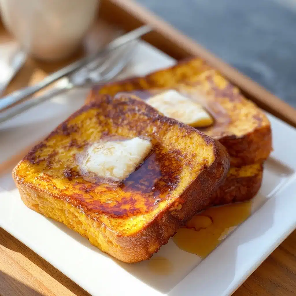 Pumpkin French Toast with Brown Sugar and Cinnamon Butter Recipe - Recipe Image