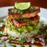 Honey Lime Chicken & Avocado Rice Stack Recipe