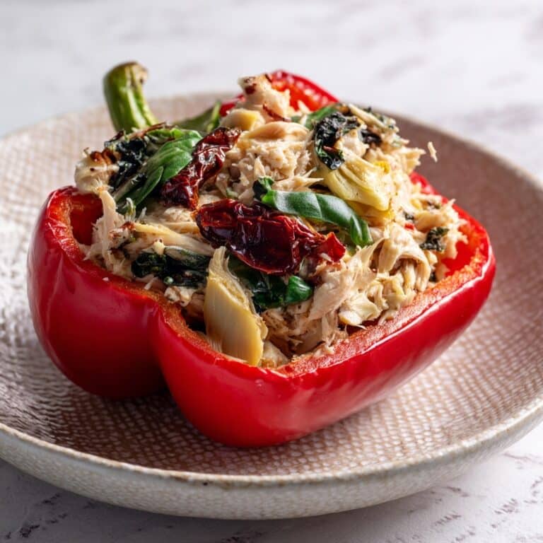 Mediterranean Chicken Stuffed Bell Peppers Recipe