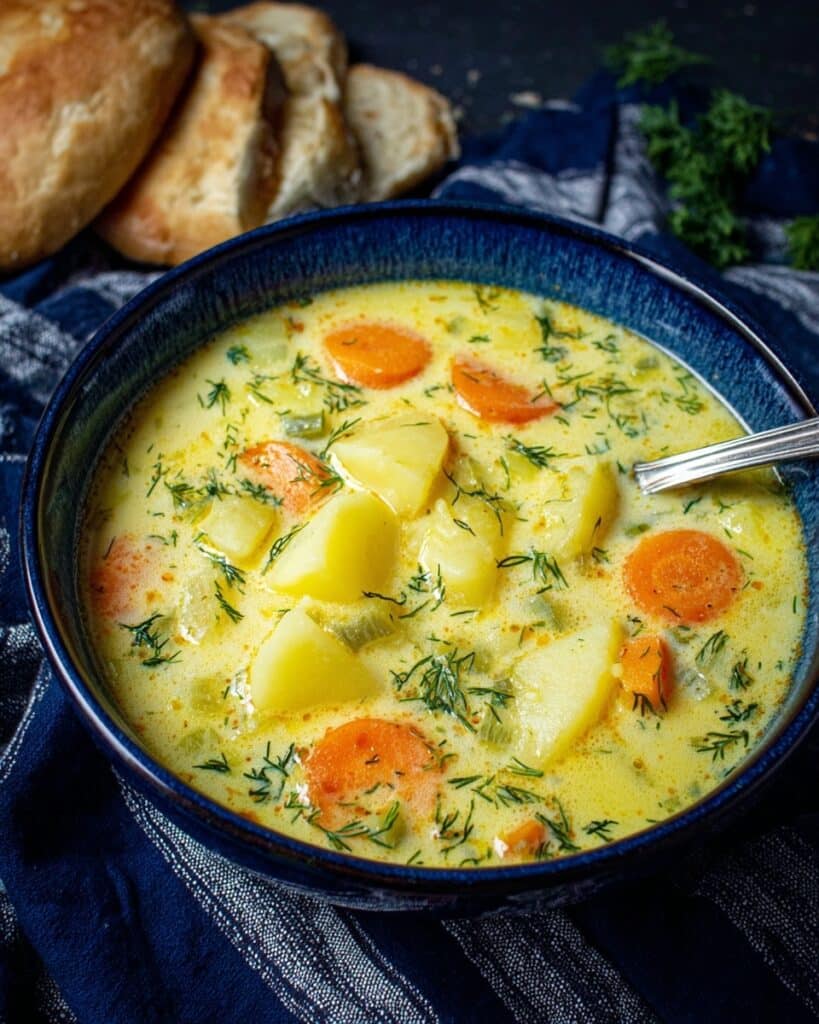 Creamy Potato Dill Soup Recipe