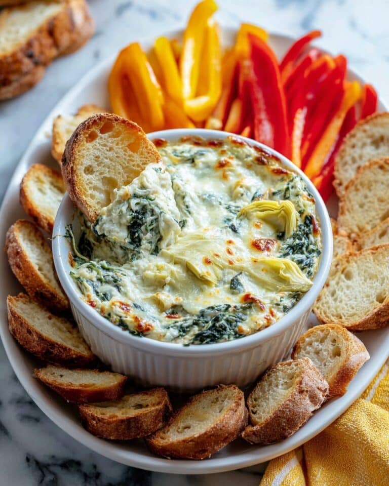 Spinach Artichoke Dip with Greek Yogurt and Cheese Recipe