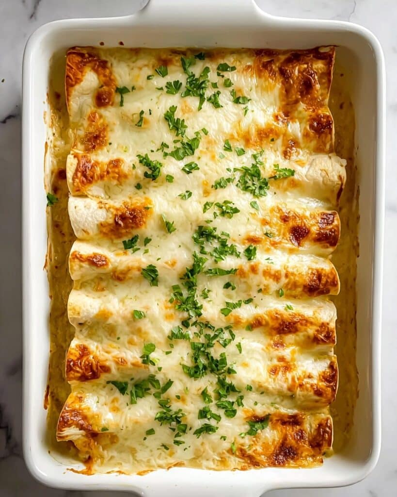 Creamy White Chicken Enchiladas Recipe