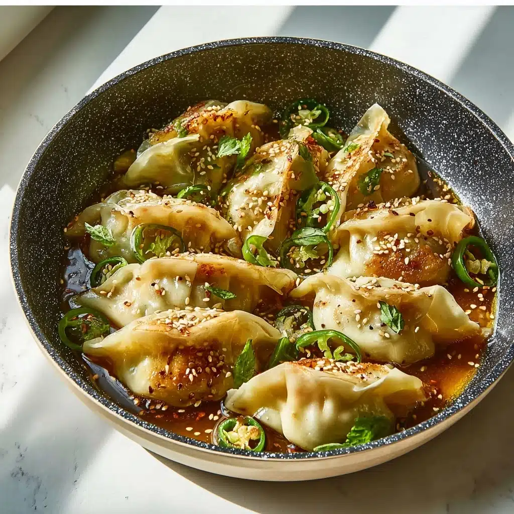 One Pan Dumpling Dinner Recipe - Recipe Image
