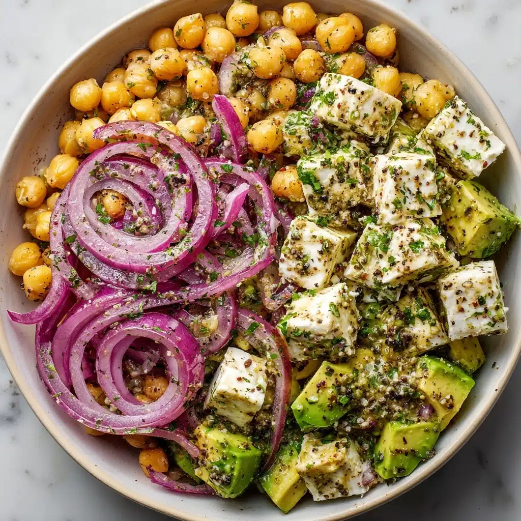 Chickpea Feta Avocado Salad Recipe - Recipe Image