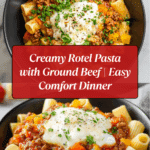 Creamy Rotel Pasta with Ground Beef Recipe