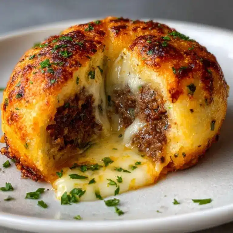 Garlic Parmesan Cheeseburger Bombs Recipe