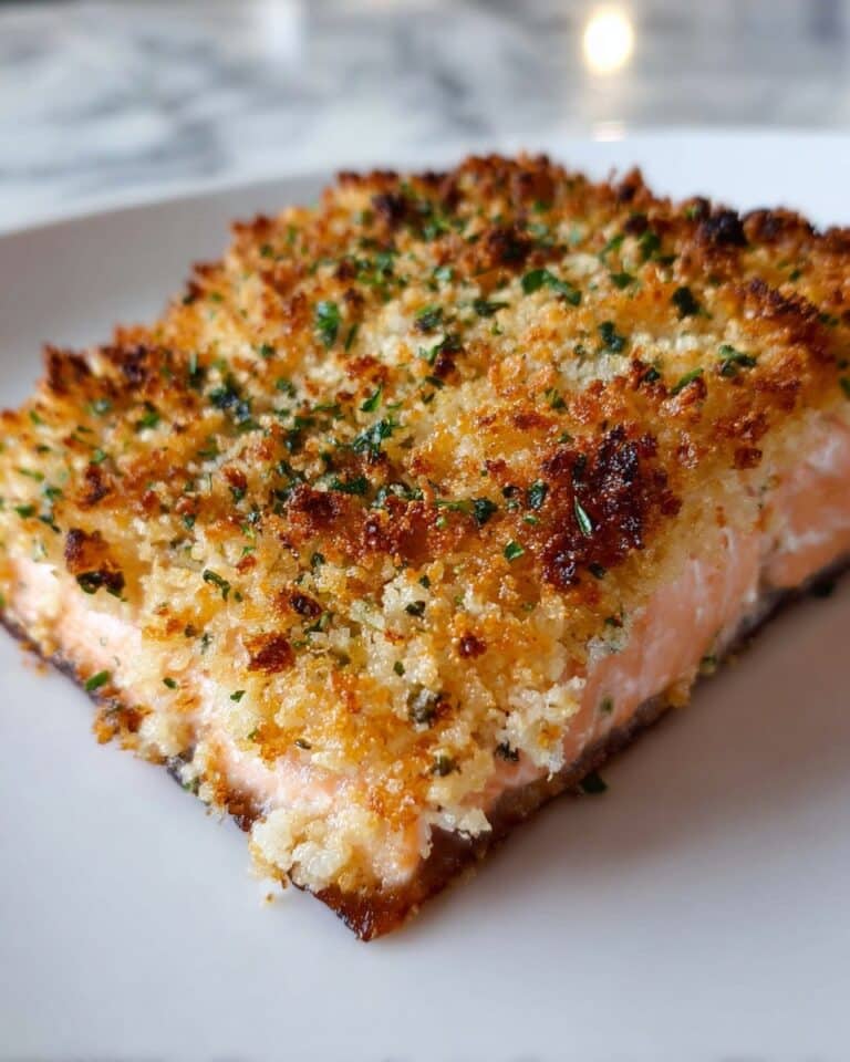 Crispy Parmesan Crusted Baked Salmon Recipe