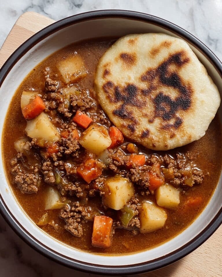 Carne Guisada con Carne Molida y Papas with Flour Tortillas Recipe