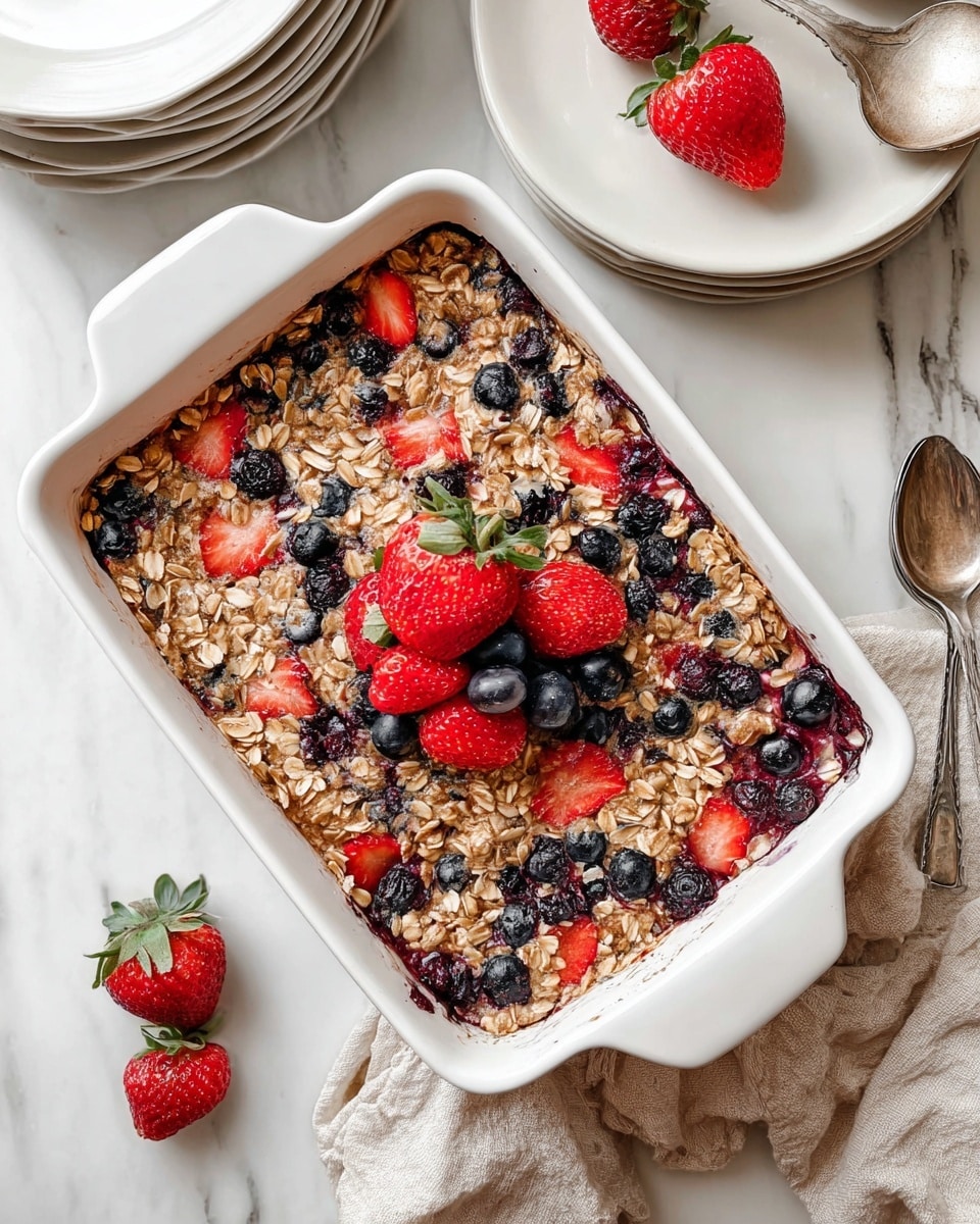 Vegan Baked Oatmeal with Berries Recipe