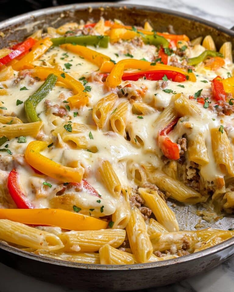 Philly Cheesesteak Pasta Recipe