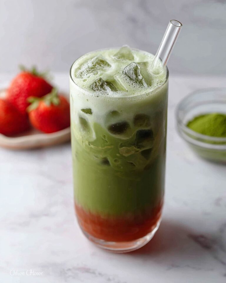 Easy 5-Minute Strawberry Matcha Latte Recipe