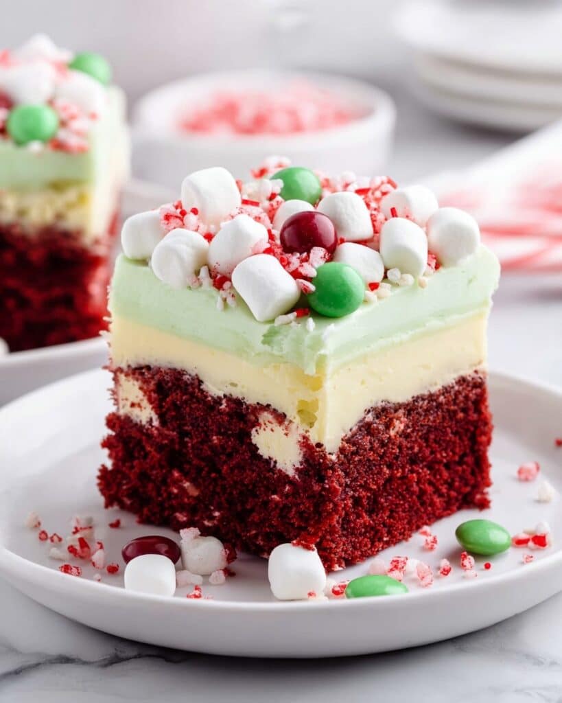 Christmas Red Velvet Poke Cake Recipe