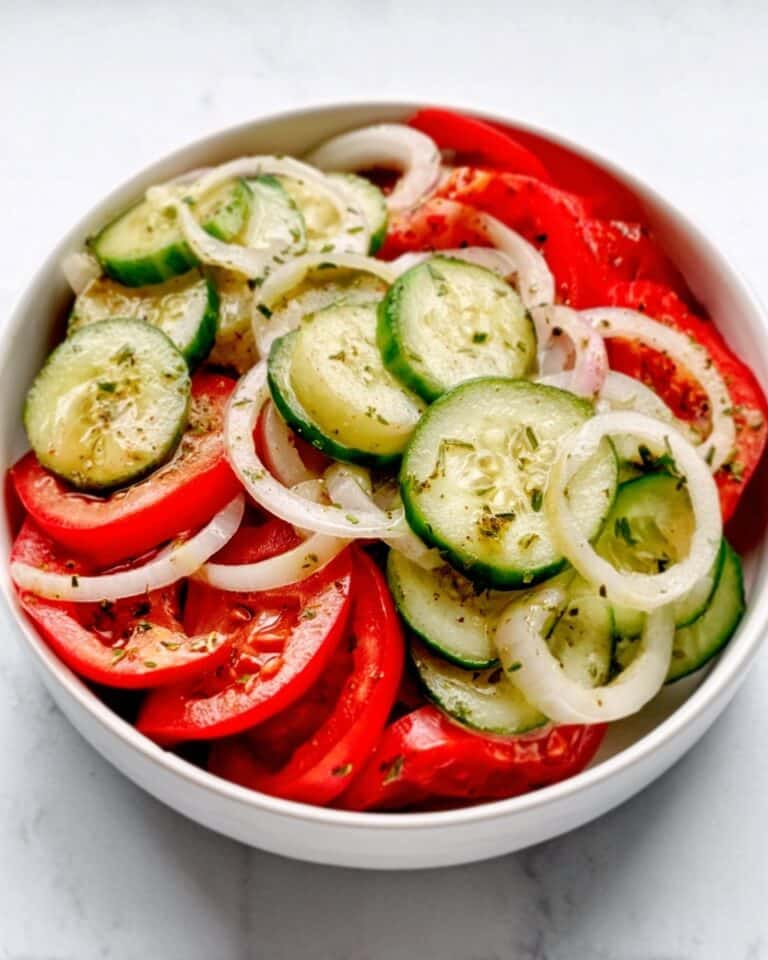 Marinated Cucumbers, Onions, and Tomatoes Recipe