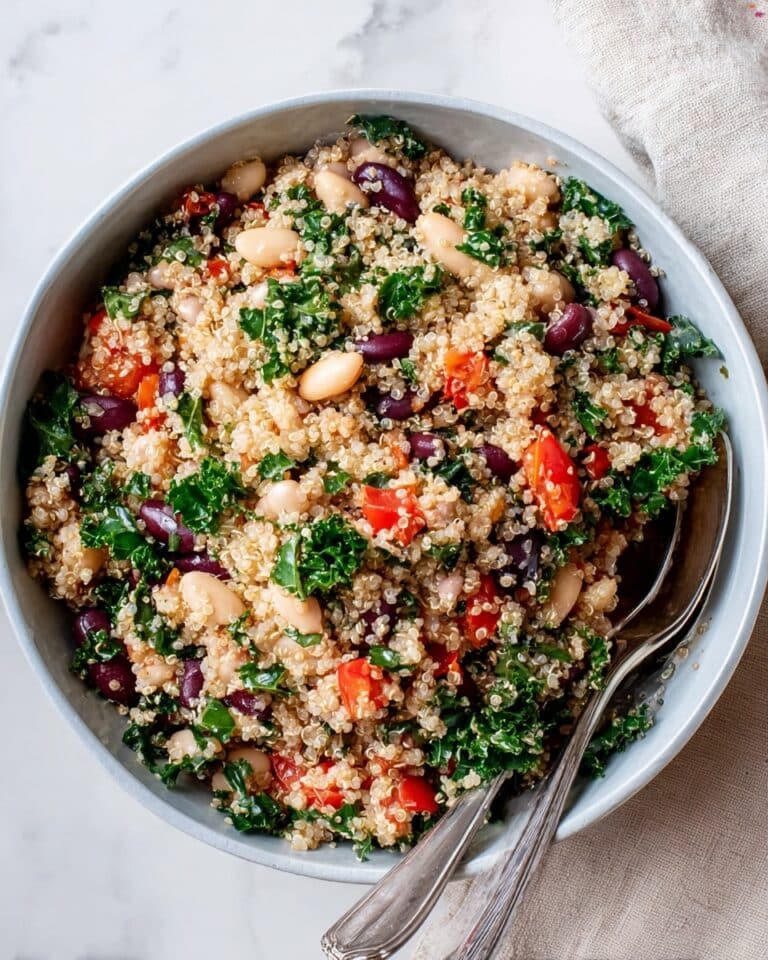Vegan Lemon-Garlic Mediterranean Quinoa Salad or Warm Recipe