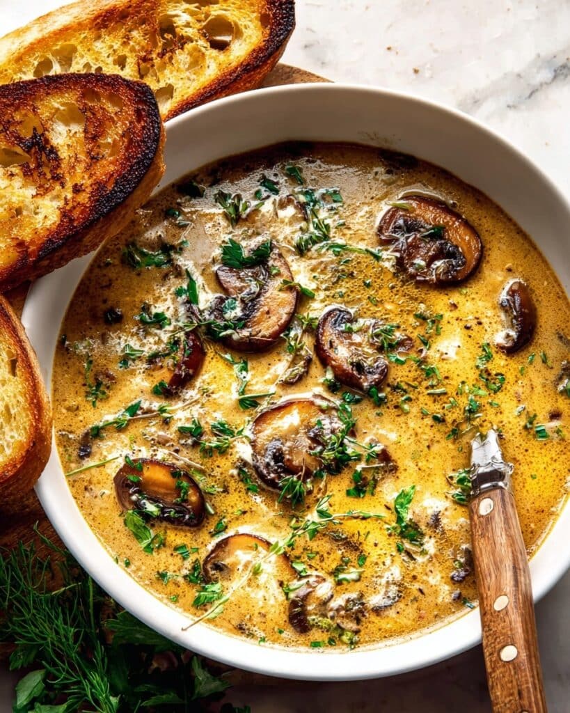 Creamy Hungarian Mushroom Soup Recipe