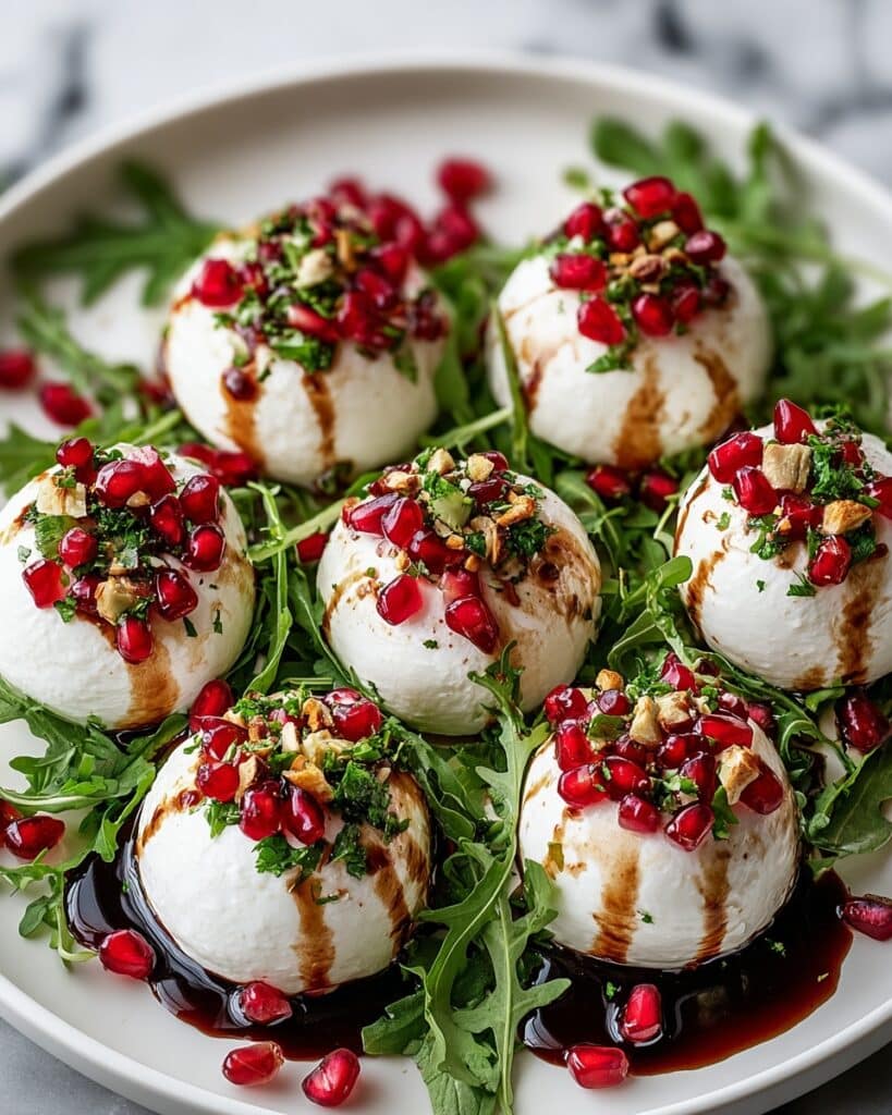 Pomegranate & Burrata Christmas Ornaments Recipe