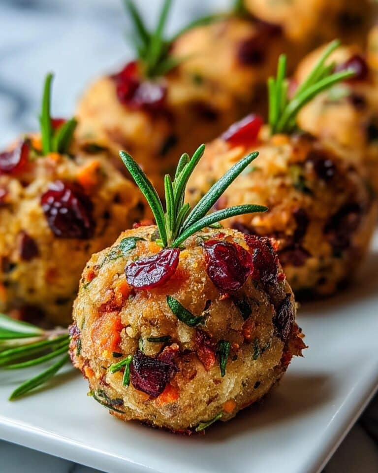 Cranberry & Turkey Stuffing Balls Recipe