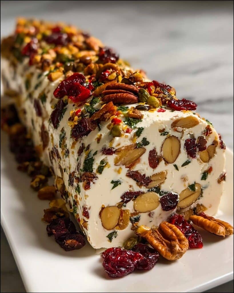 Festive Holiday Cream Cheese Antipasto Log Recipe