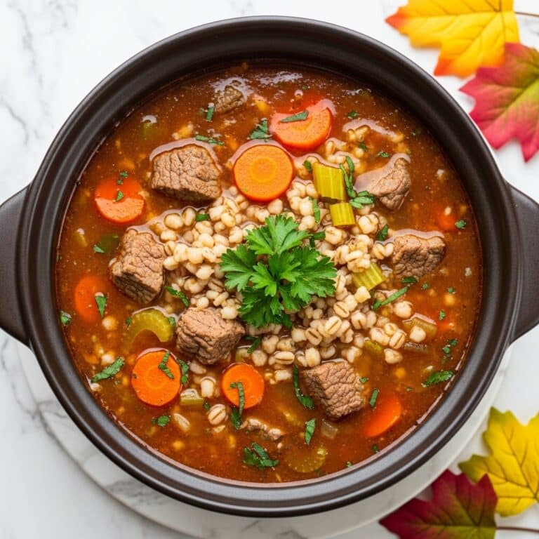 Crockpot Beef and Barley Soup Recipe