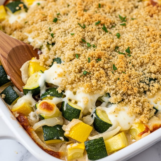 Cheesy Zucchini Squash Casserole Recipe