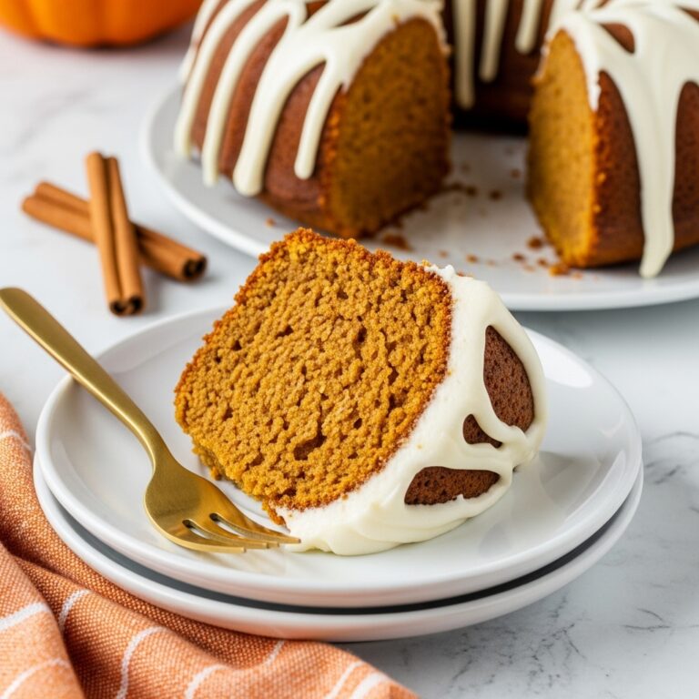 Pumpkin Bundt Cake with Cream Cheese Frosting Recipe