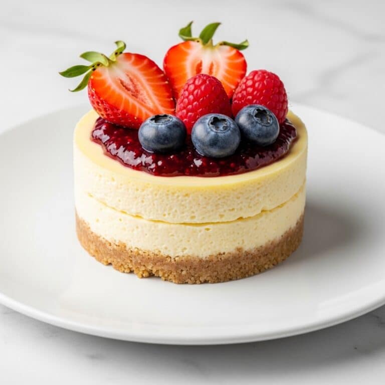 Mini Cheesecakes with Lemon Zest and Strawberry Confiture Recipe
