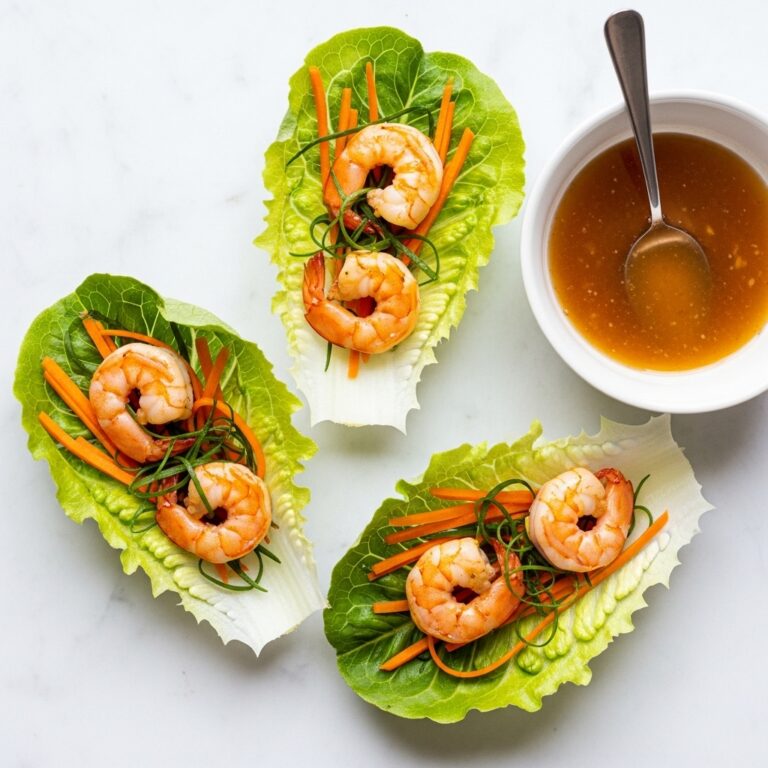 Shrimp Lettuce Wraps with Spicy Peanut Sauce Recipe