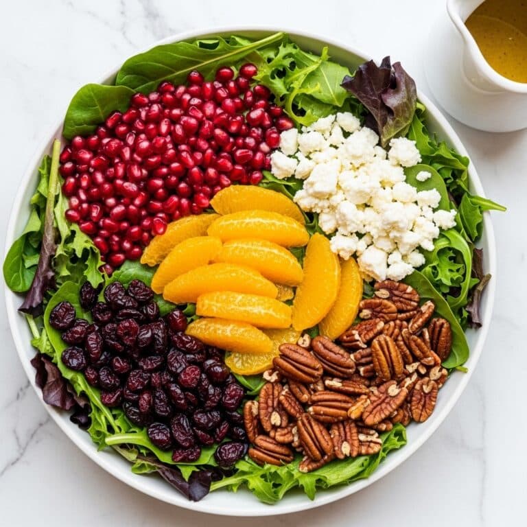 Winter Salad with Pomegranate, Oranges, Cranberries, and Feta Recipe
