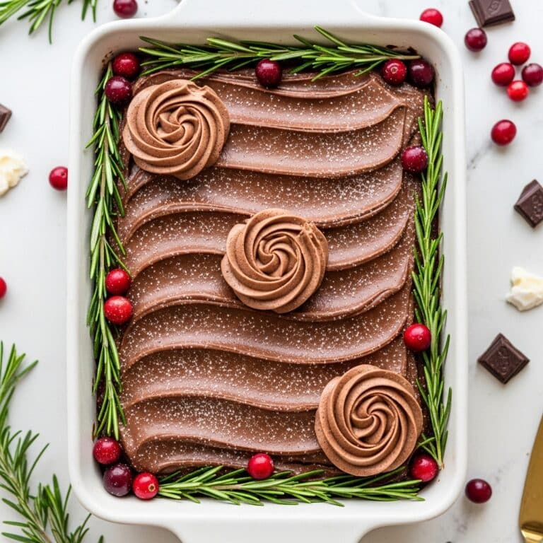 Delicious Christmas Yule Log Sheet Cake Recipe
