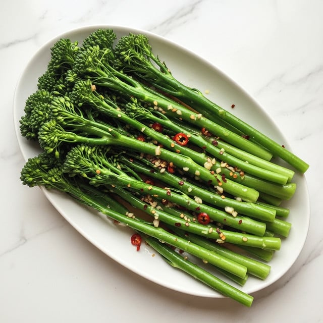 Spicy Sautéed Sesame Garlic Broccolini Recipe