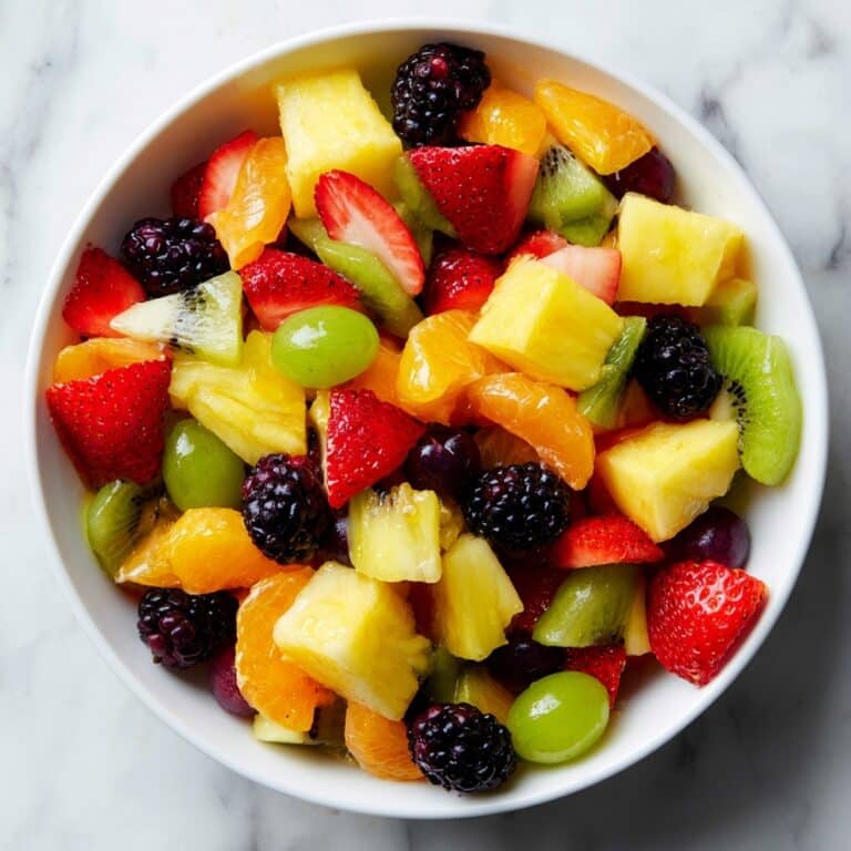 Creamy Fresh Fruit Salad with Greek Yogurt, Honey, and Lime Recipe