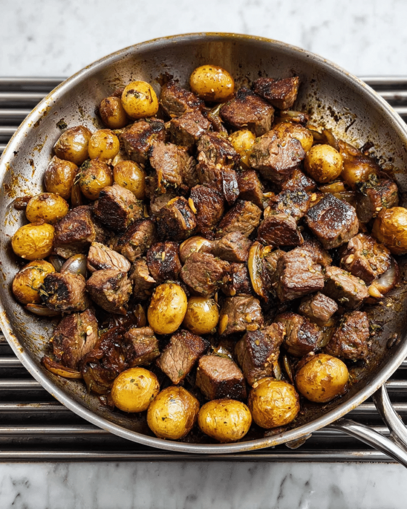 Garlic Butter Herb Steak Bites Recipe