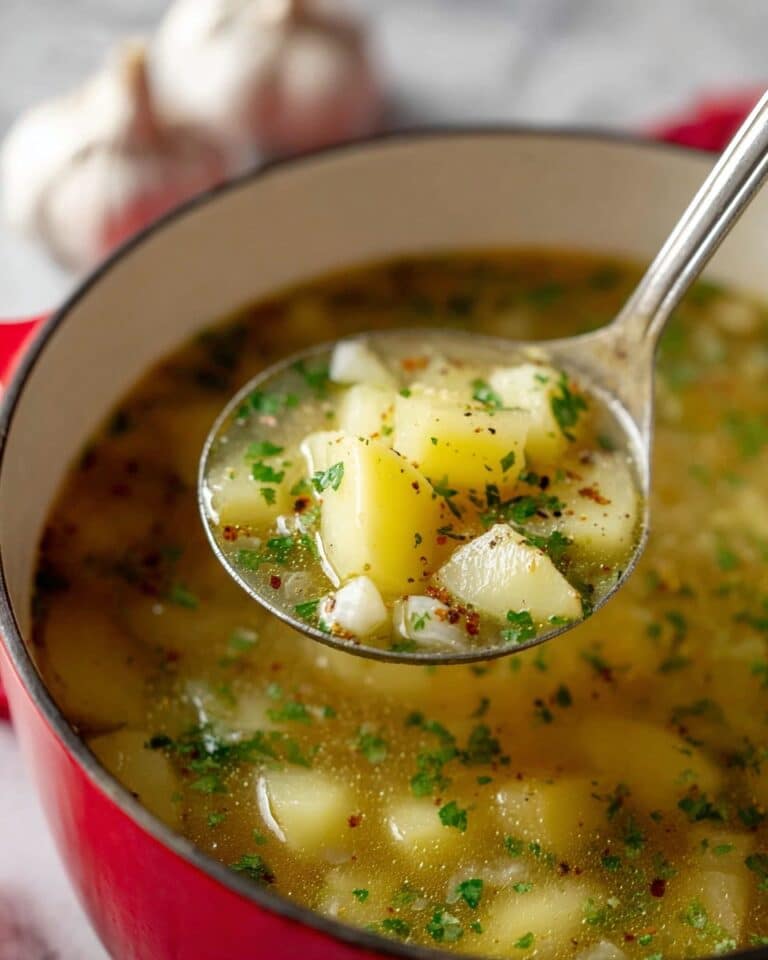 Soothing Hangover Cure Garlic Potato Soup Recipe