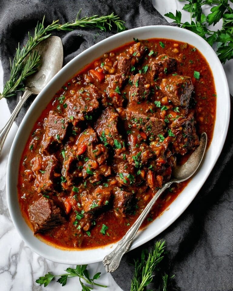 Stracotto Pot Roast with Oven-Baked Gorgonzola Polenta Recipe