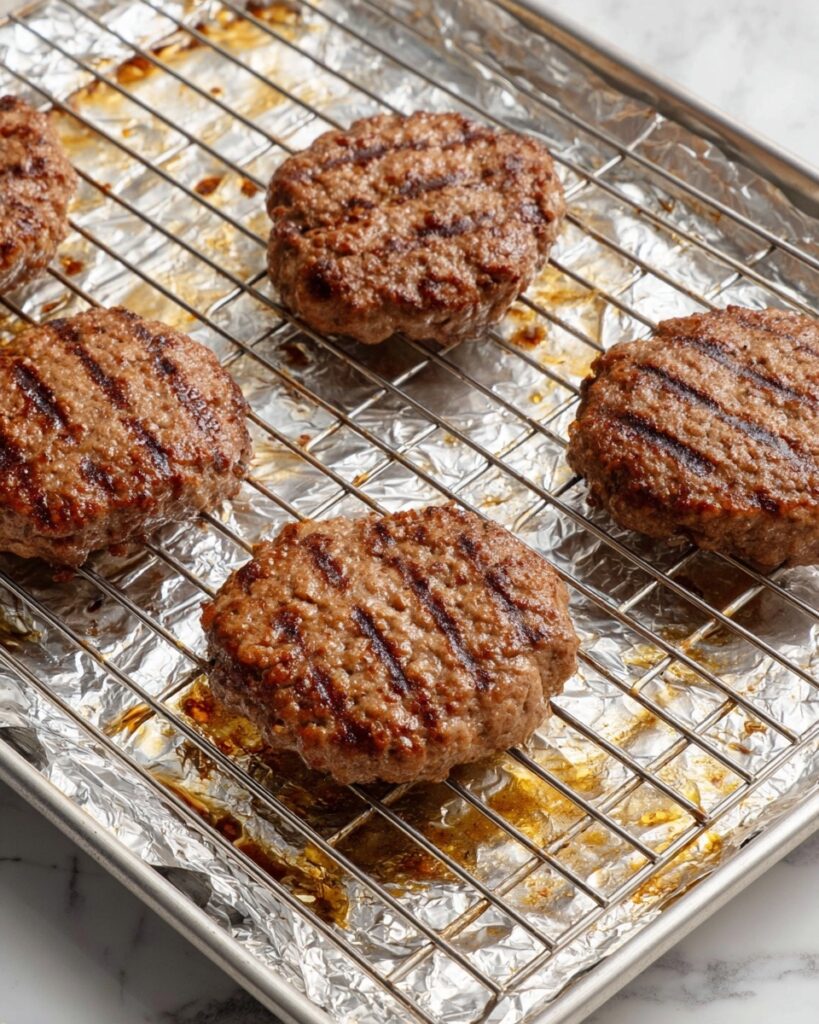 Baked Hamburgers with Melty American Cheese Recipe