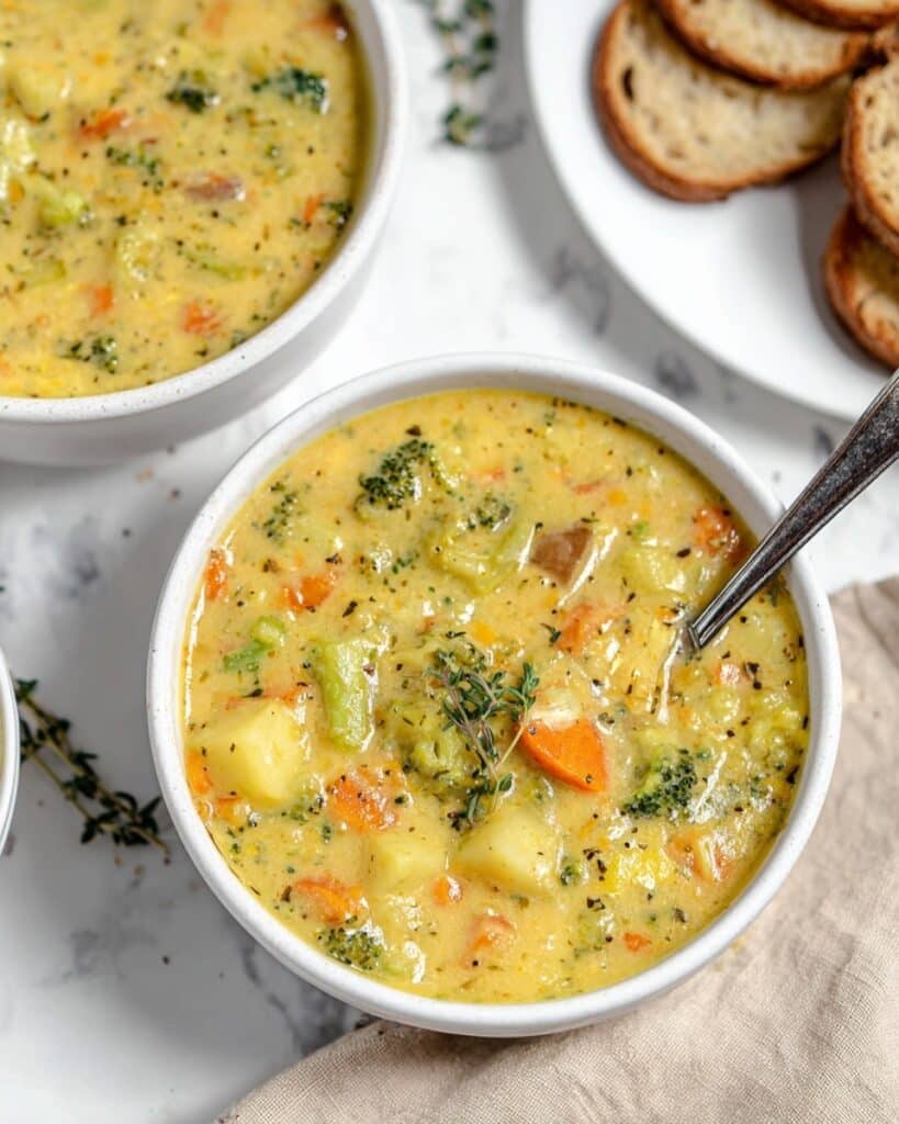 Broccoli Potato Cheese Soup Recipe