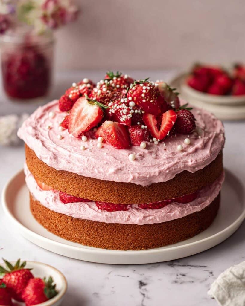 Vegan Strawberry Cake Recipe