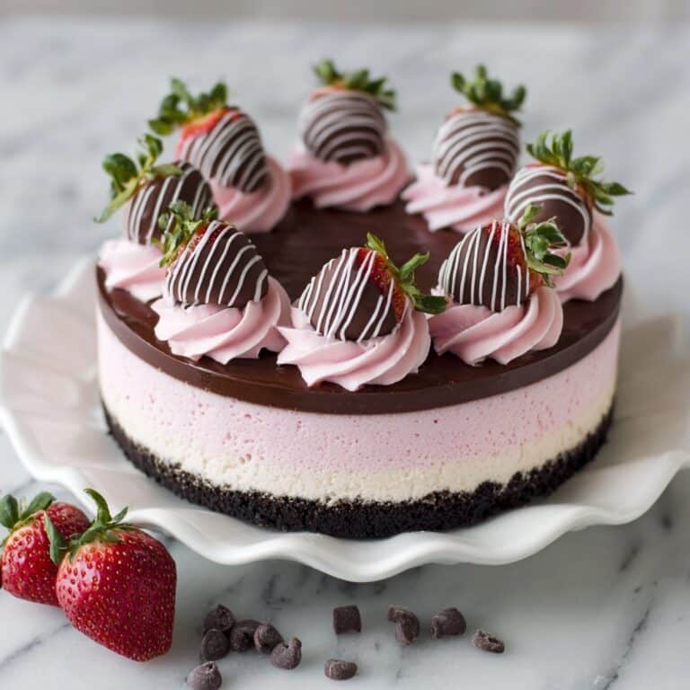 Chocolate Covered Strawberry Cheesecake Recipe