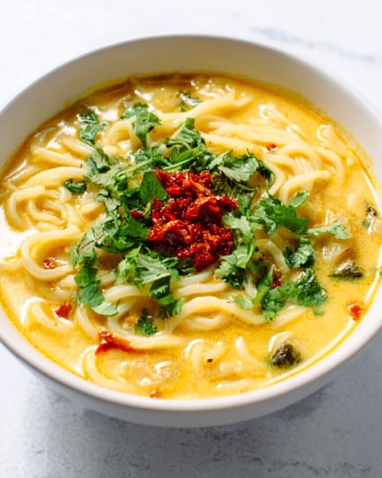 Creamy Coconut Chicken Ramen Soup Recipe