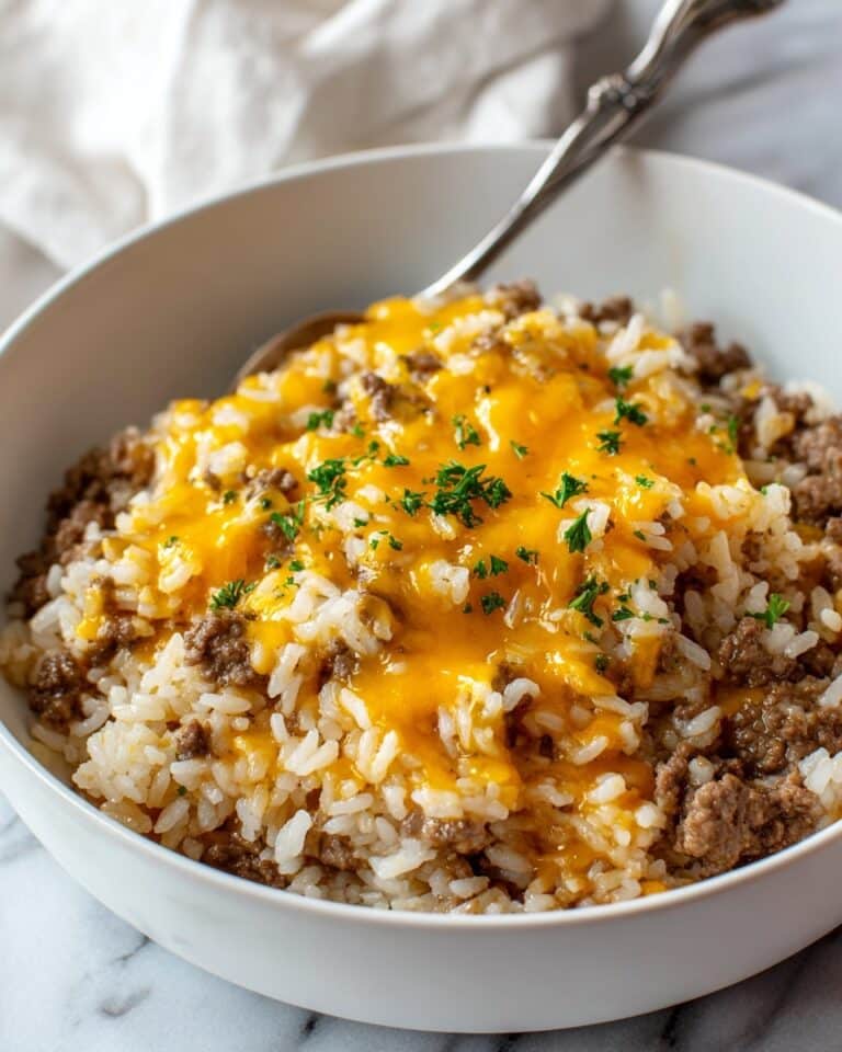 Cheesy Ground Beef and Rice Casserole Recipe