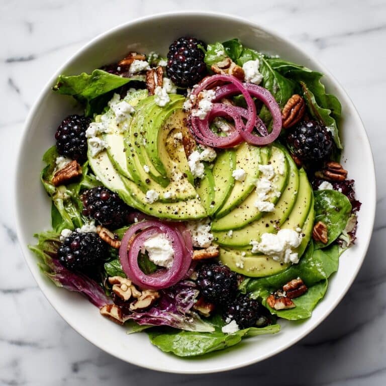 Blackberry and Avocado Salad with Goat Cheese and Toasted Pecans Recipe
