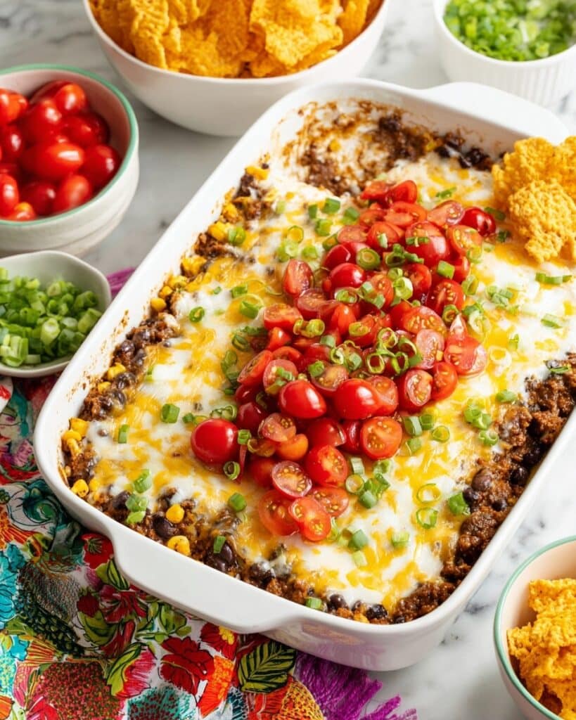 Easy Taco Dip with Ground Beef Recipe