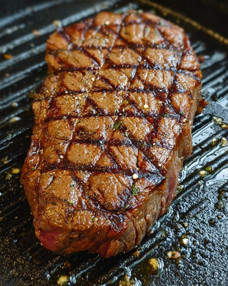 Balsamic Marinated Flank Steak with Blue Cheese Crust Recipe