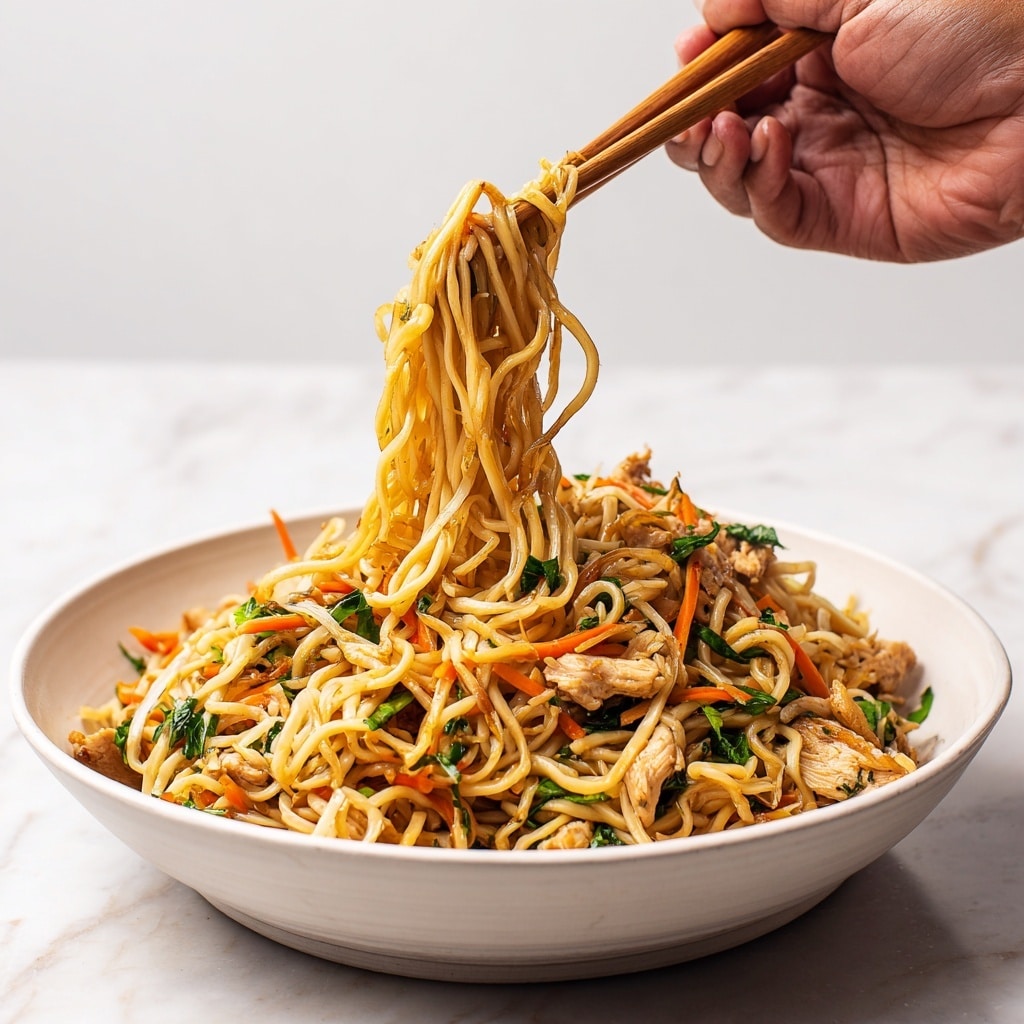 Thai Peanut Chicken Noodles Recipe