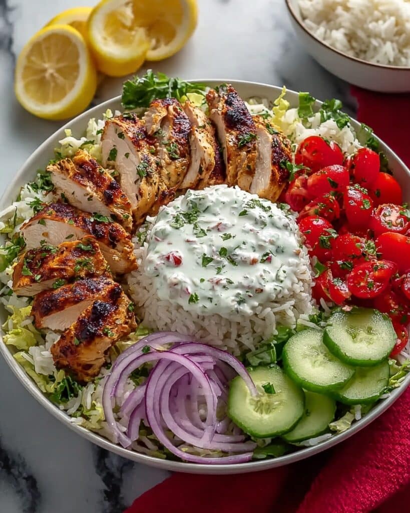 Juicy Mediterranean Chicken Bowl with Rice Recipe