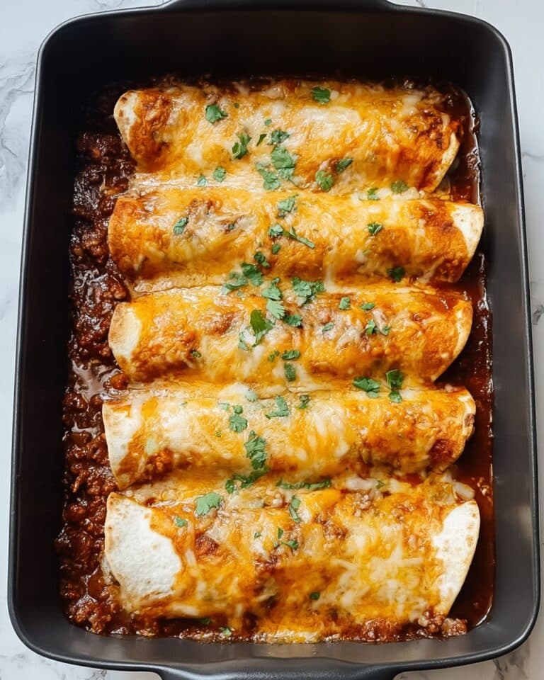 Homemade Beef Enchiladas with Red Sauce Recipe