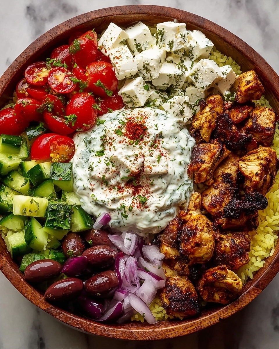 Greek Chicken Souvlaki Bowls with Garlic Sauce Recipe