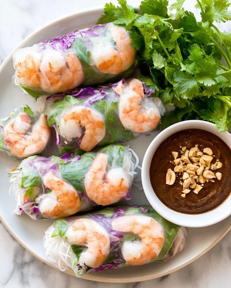 Shrimp Spring Rolls with Peanut Dipping Sauce Recipe